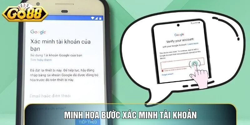 Minh họa bước xác minh tài khoản trong chính sách hoàn trả go88 bằng OTP nhanh chóng Minh họa bước xác minh tài khoản trong chính sách hoàn trả go88 bằng OTP nhanh chóng